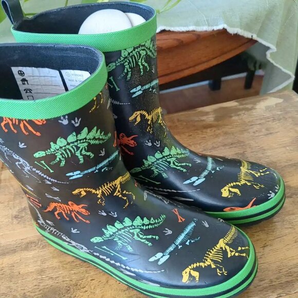 George Kid's Boy's Rain Rubber Boots - Size 3 - Picture 1 of 4